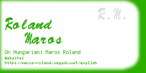 roland maros business card